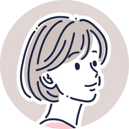 ショートヘアの女性を描いたシンプルなイラスト