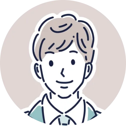 笑顔の男性のイラスト、カジュアルなシャツを着用